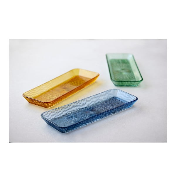 Moder steklen servirni krožnik 14x38 cm Kusintha – Bitz-image-4