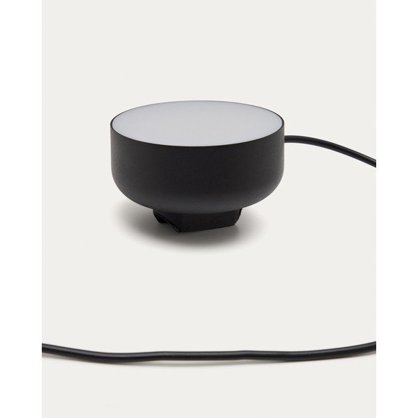 Črna kovinska LED zatemnitvena stenska svetilka z vtikačem Orey – Kave Home-image-4