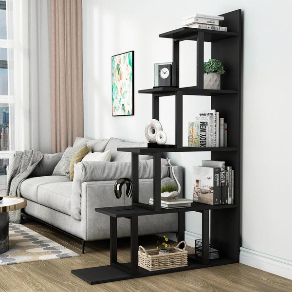 Črn regal 100x164 cm Step – Kalune Design-image-1