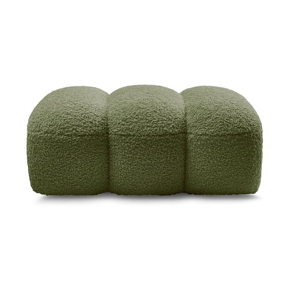 Zelen tabure iz tkanine bouclé Hippolyte – Bobochic Paris