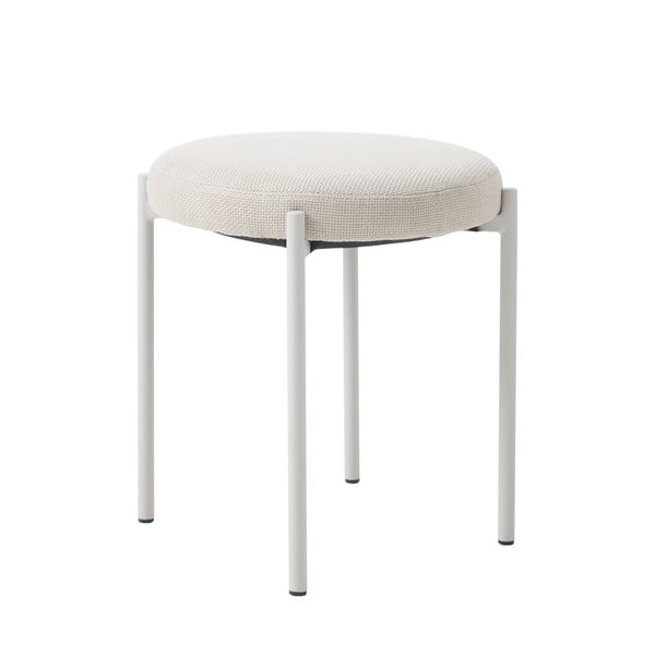 Kremno bel kovinski stolček Pelican – Unique Furniture