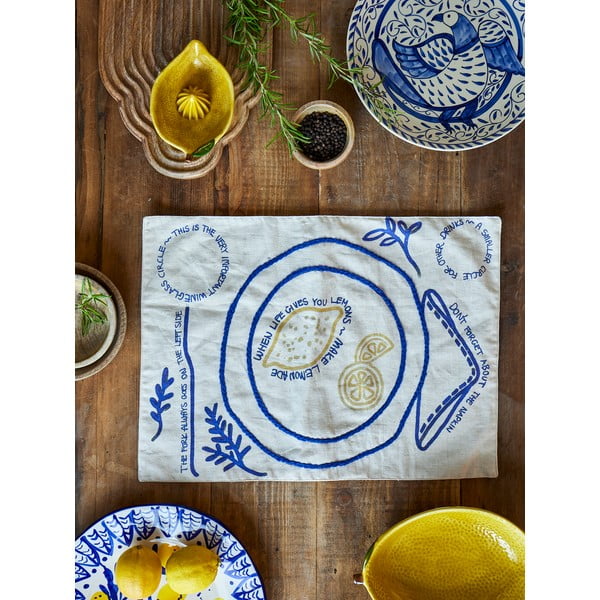 Pogrinjek iz mešanice lana 33x48 cm Limone – Bloomingville-image-1