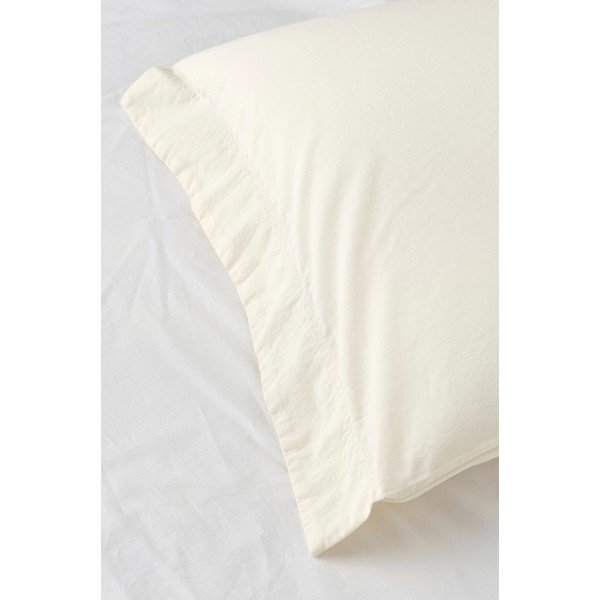 Kremno bela enojna posteljnina iz organskega bombaža 150x200 cm Juliette – Ellos Home-image-4