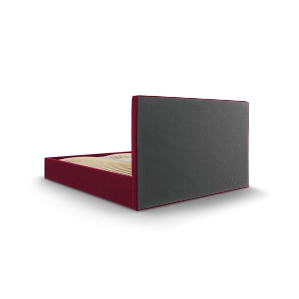 Bordo rdeča žametna postelja Mazzini Beds Juniper, 180 x 200 cm-image-4