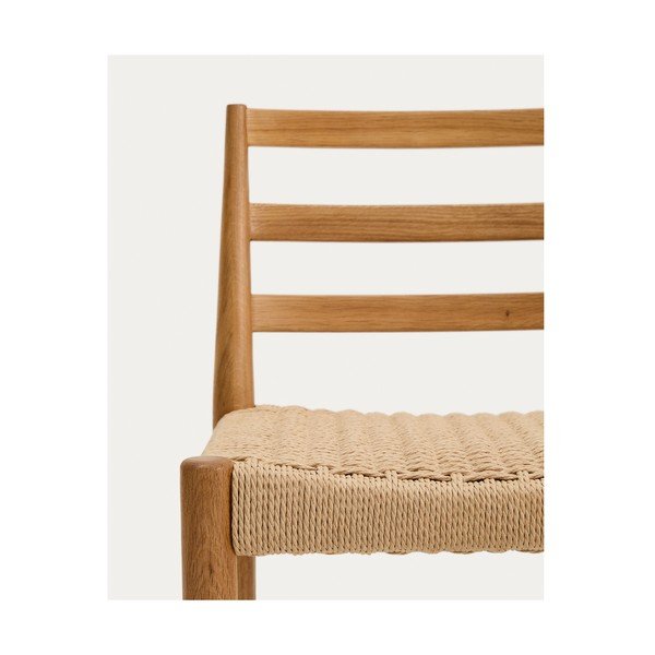 Barski stol iz masivnega hrasta v naravni barvi (višina sedeža 65 cm) Analy – Kave Home-image-4