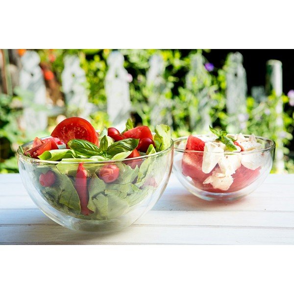 Steklena servirna skleda Vialli Design Double, 500 ml-image-1