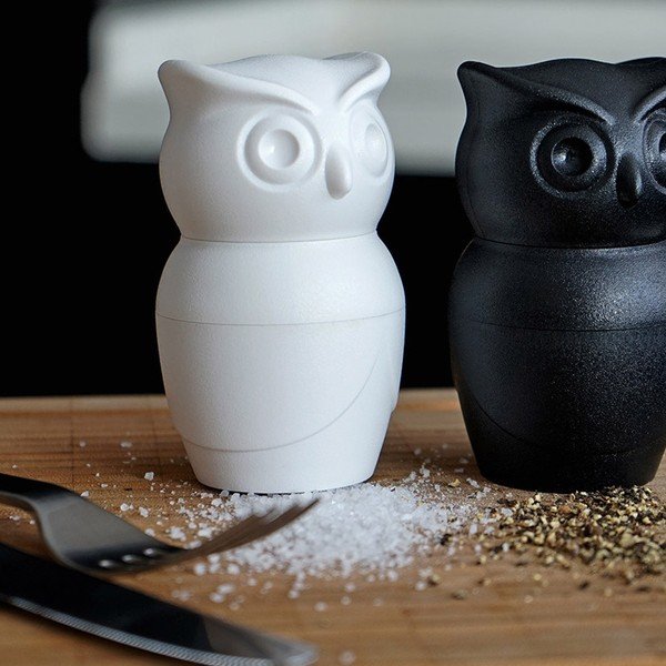 Beli mlinček za sol Qualy&CO Owl-image-1