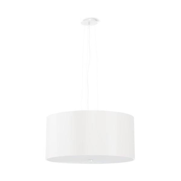 Bela viseča svetilka s tekstilnim senčnikom ø 50 cm Volta – Nice Lamps