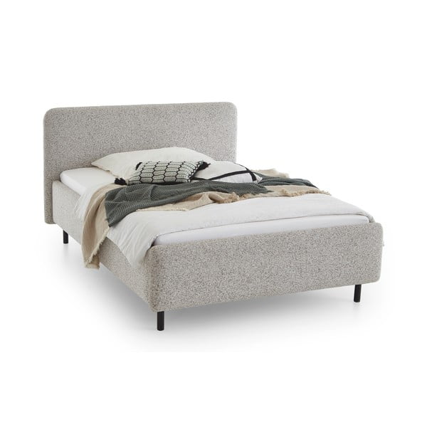 Bež oblazinjena zakonska postelja brez letvenega dna 160x200 cm Primo – Meise Möbel-image-3