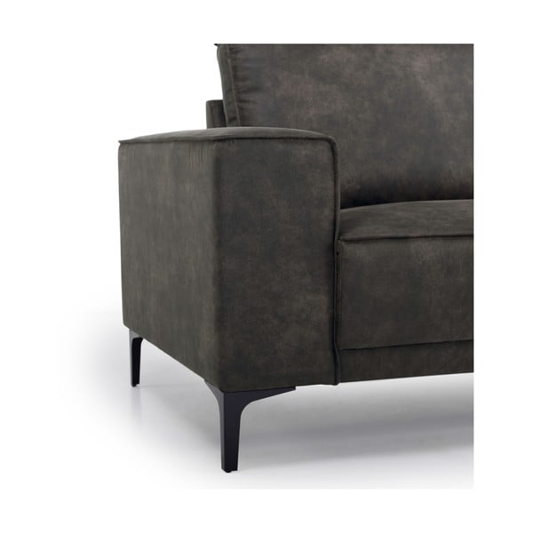 Antracitno siv fotelj iz umetnega usnja Scandic Copenhagen Preston-image-1
