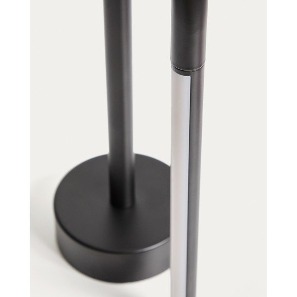 Črna kovinska LED namizna svetilka (višina 30 cm) Bow – Kave Home-image-4