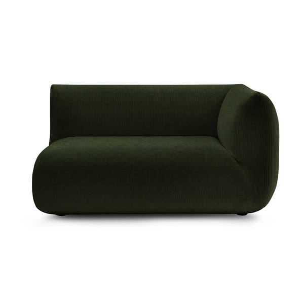 Zelen modul za sedežno garnituro iz rebrastega žameta (desni kot) Lecomte – Bobochic Paris