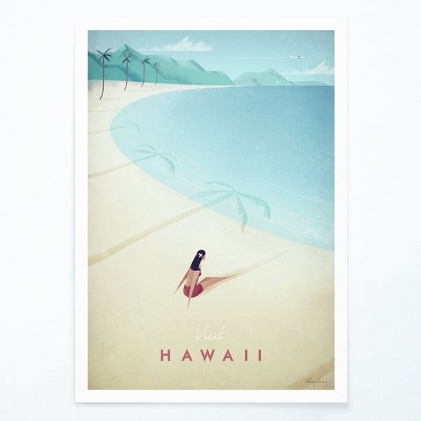 Plakat Travelposter Hawaii, 30 x 40 cm