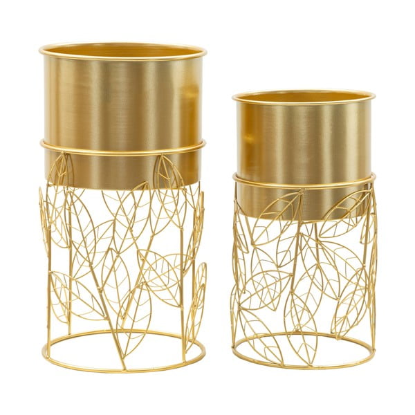 Kovinski okrasni cvetlični lonci v kompletu 2 ks ø 23 cm Livi – Mauro Ferretti