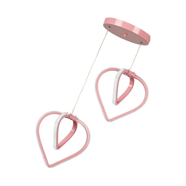 Rožnata kovinska LED viseča svetilka ø 20 cm Sevinc – Squid Lighting-image-3