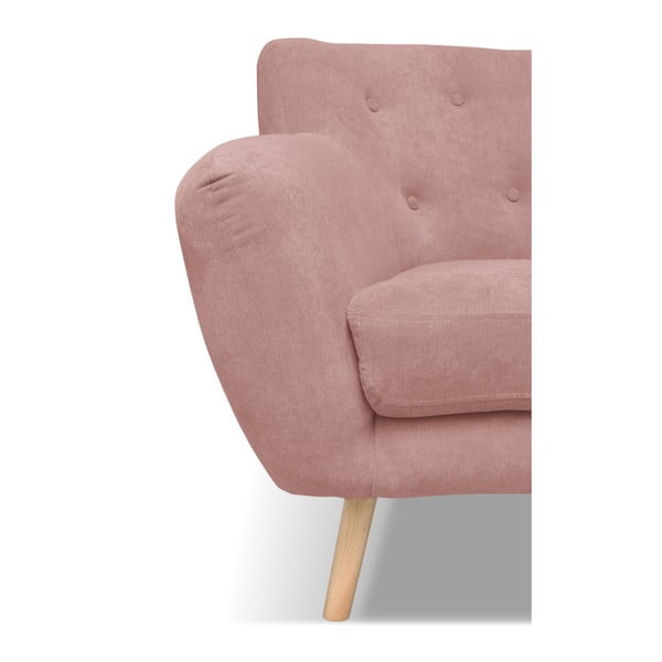 Svetlo roza kavč Cosmopolitan Design London, 162 cm-image-3