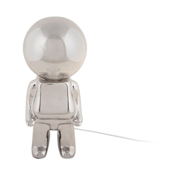 LED zatemnitvena namizna svetilka v srebrni barvi s steklenim senčilom (višina 27 cm) Ross – Leitmotiv-image-2