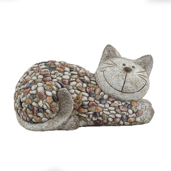 Dakls Garden Deco Mačka s kamni, višina 18 cm