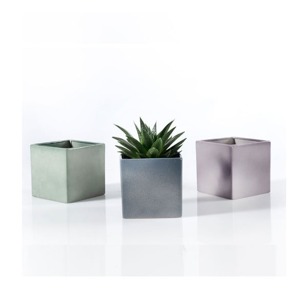 Vijoličen keramičen cvetlični lonček Big pots Latina, 15 x 15 cm-image-2