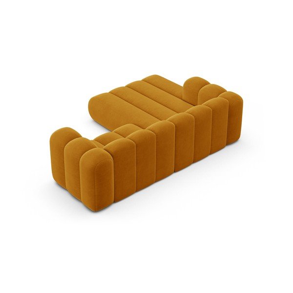 Rumena kotna sedežna garnitura (levi kot) Lupine – Micadoni Home-image-3