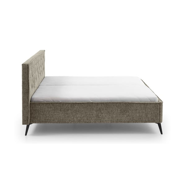 Temno zelena oblazinjena zakonska postelja brez letvenega dna 180x200 cm Alicante – Meise Möbel-image-4