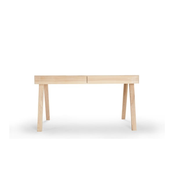 Pisalna miza iz jesenovega lesa EMKO 4.9, 140 x 70 cm-image-3