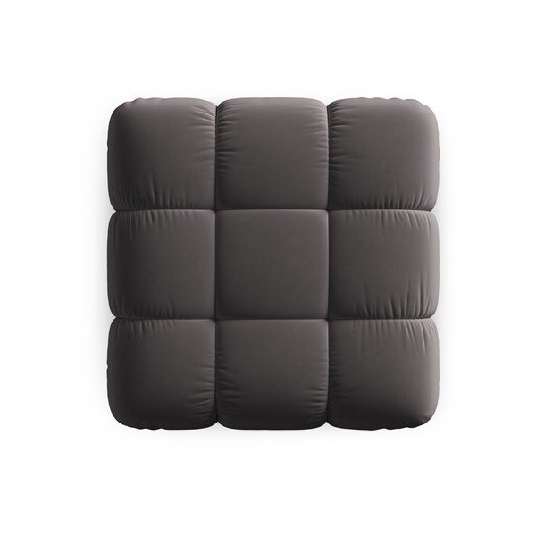 Temno siv žameten otoman Bellis – Micadoni Home-image-4