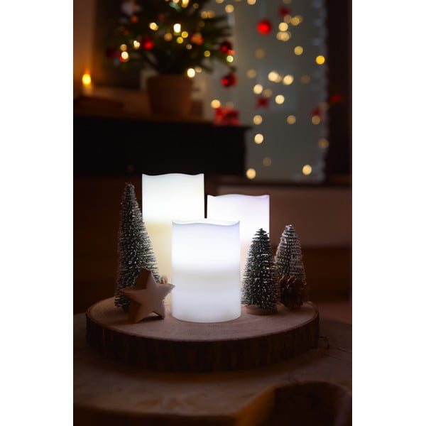 LED sveče v kompletu 3 ks (višina 10 cm) – Hilight-image-2