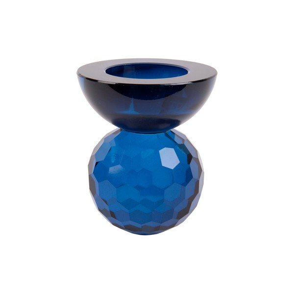 Svečnik iz modrega stekla Crystal Art - PT LIVING-image-1