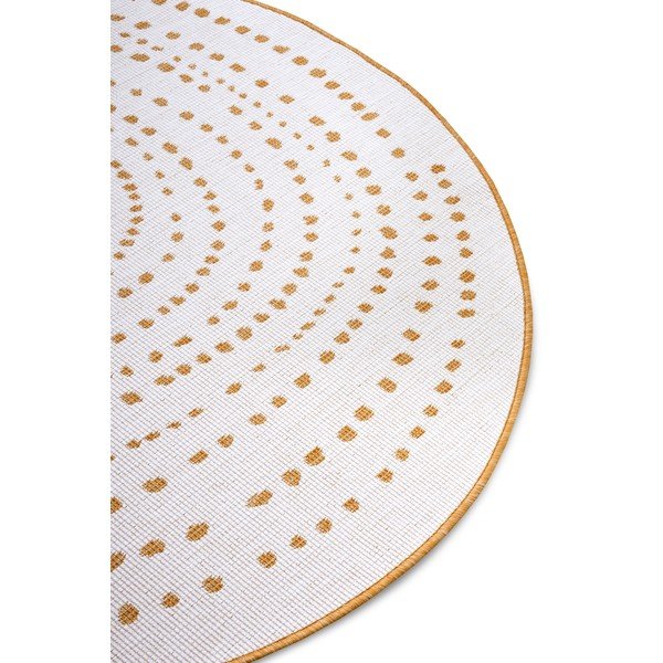 Oker/bela okrogla zunanja preproga ø 200 cm Bali - NORTHRUGS-image-4