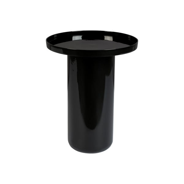 Črna stranska mizica Zuiver Shiny Bomb, ø 40 cm