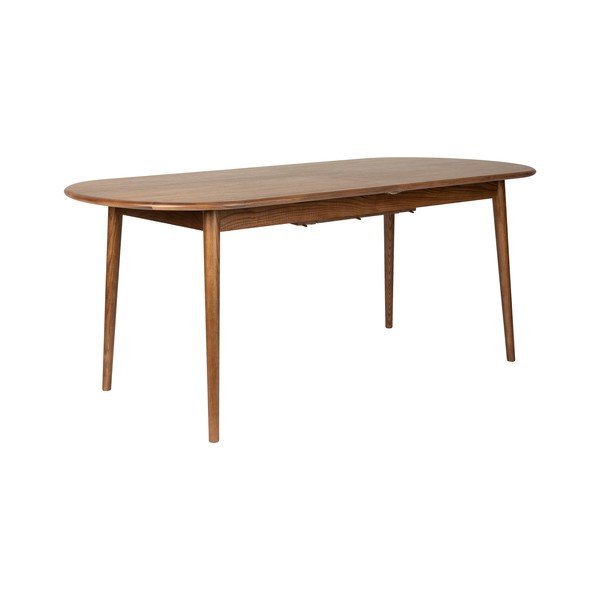 Raztegljiva jedilna miza z dodatno ploščo z mizno ploščo v orehovem dekorju 90x180 cm Twist – Zuiver-image-3