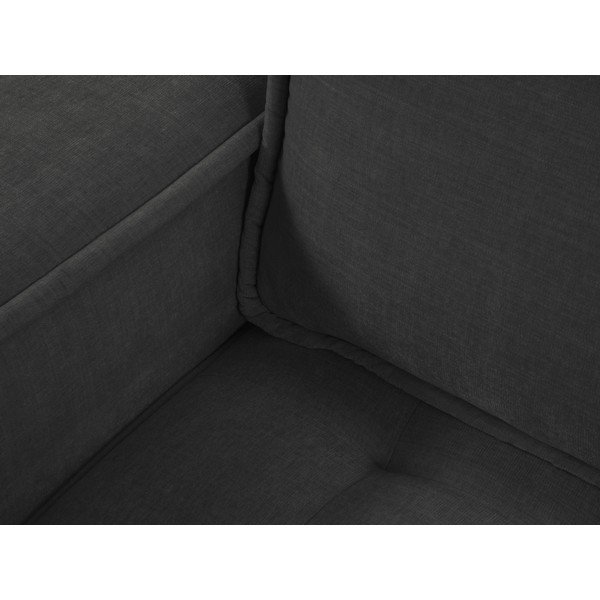 Črna sedežna garnitura 212 cm Mike – Micadoni Home-image-1