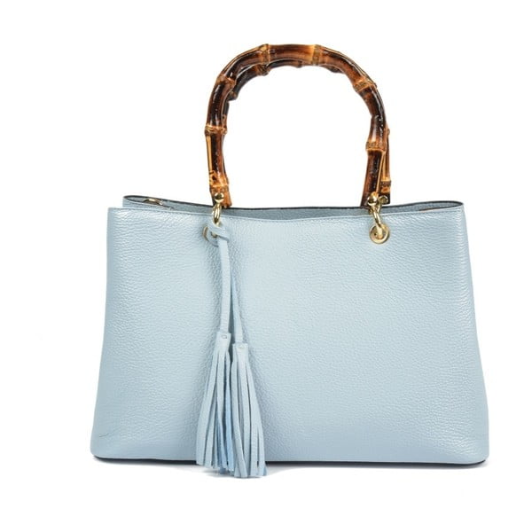 Svetlo modra usnjena torbica Carla Ferreri Celestina