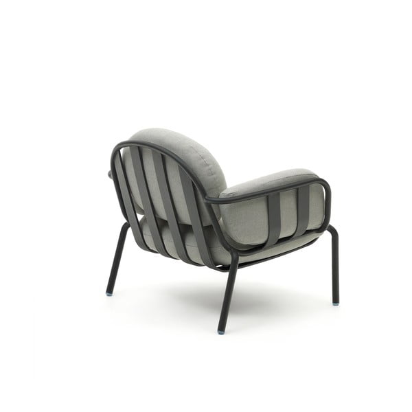 Siv kovinski vrtni fotelj Joncols – Kave Home-image-3