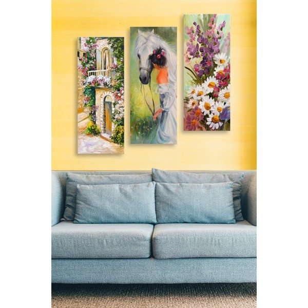 Slike v kompletu 3 kos 20x50 cm - Wallity-image-1