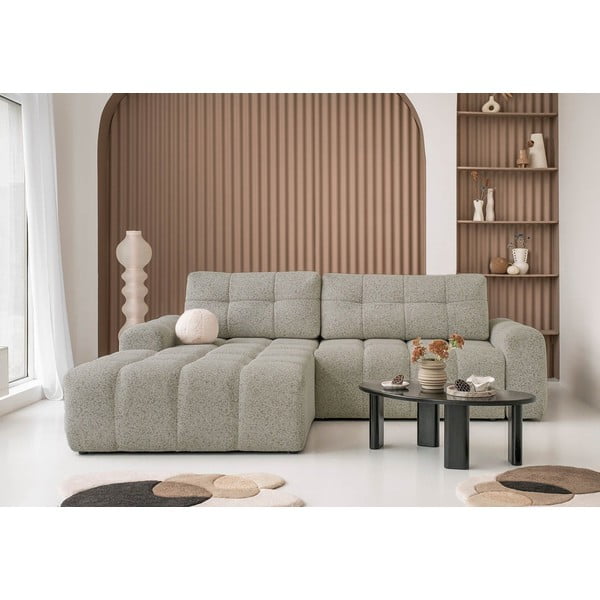 Svetlo rjava raztegljiva kotna sedežna garnitura s prostorom za shranjevanje (levi kot) Lulu – Miuform-image-1