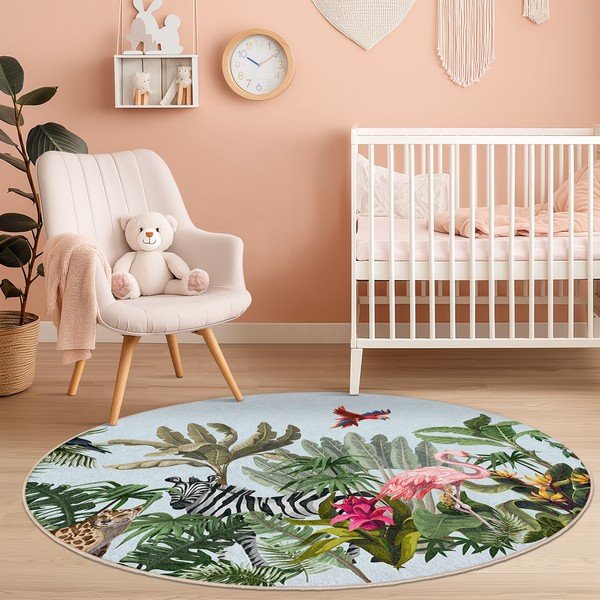 Pralna otroška preproga ø120 cm Jungle – Mila Home-image-3