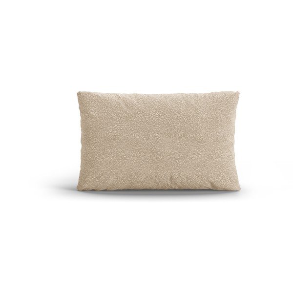 Bež okrasna blazina za sedežno garnituro iz tkanine bouclé Poppy – Micadoni 