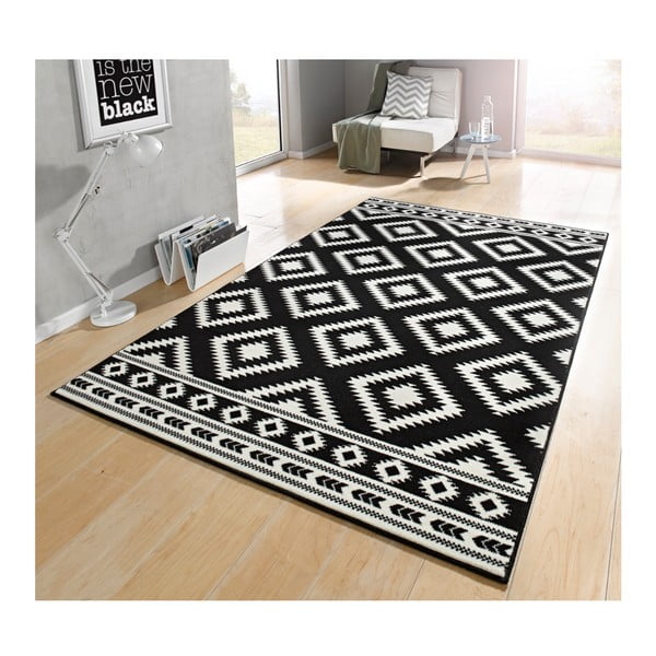 Črna preproga Hanse Home Gloria Ethno, 80 x 150 cm-image-1