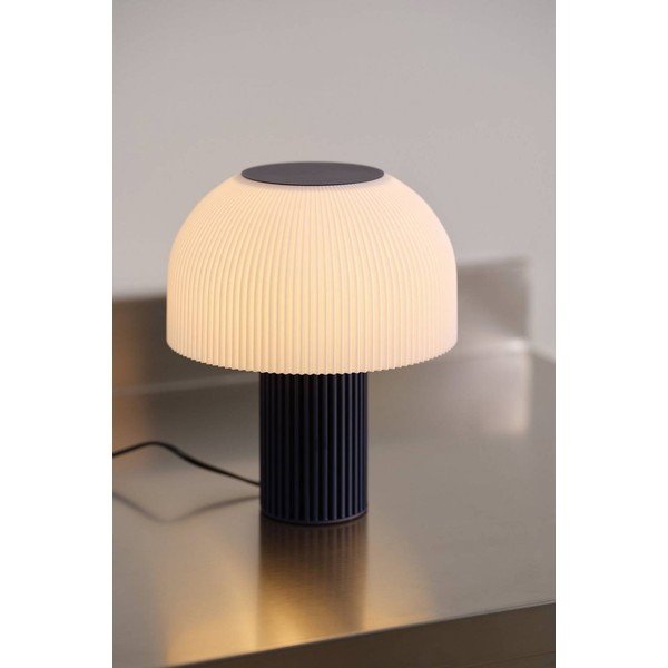 Bela/modra plastična namizna svetilka (višina 29 cm) Maya – Jotex-image-1