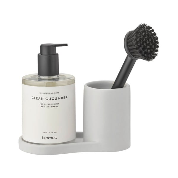 Svetlo sivo lončeno držalo za detergent Piro – Blomus-image-2