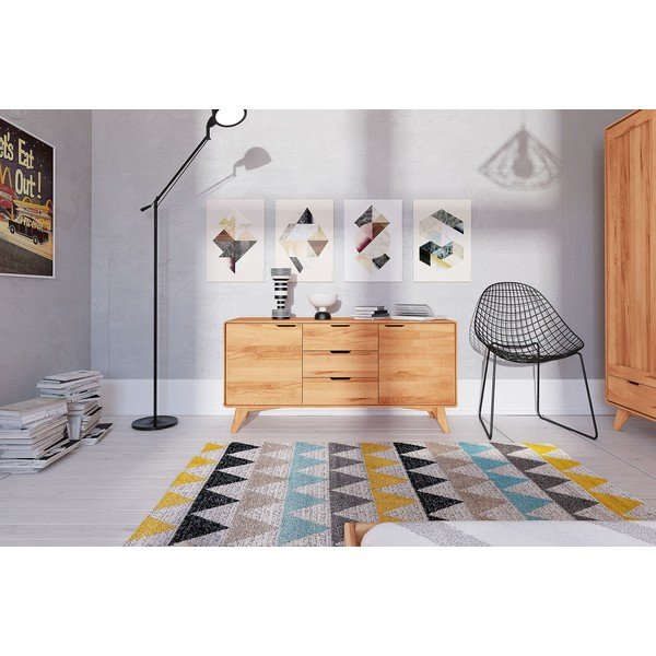 Nizka komoda iz bukovega lesa 134x63 cm Greg - The Beds-image-4