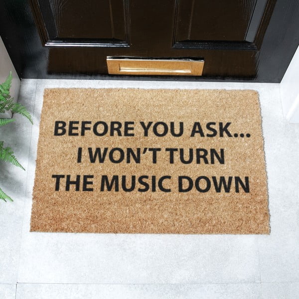 Predpražnik iz kokosovih vlaken 40x60 cm Loud Music – Artsy Doormats-image-2