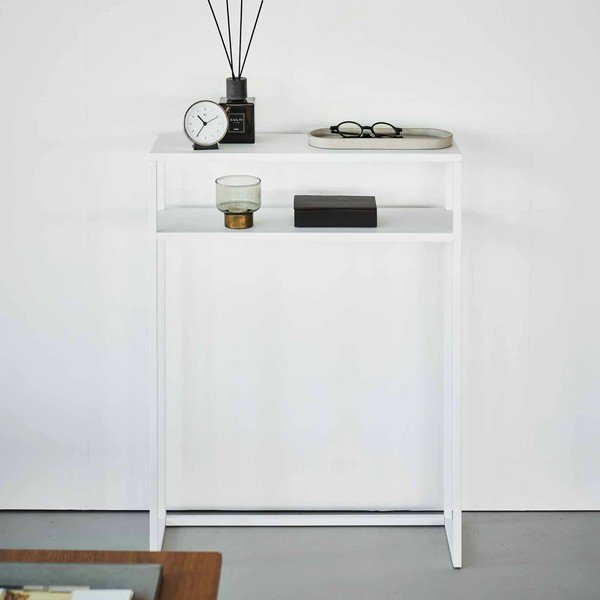 Bela kovinska stranska mizica 18x60 cm Tower – YAMAZAKI-image-4