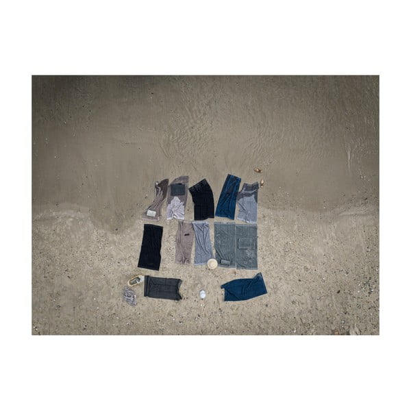 Siva kopalna bombažna brisača Zone Classic, 70 x 140 cm-image-1