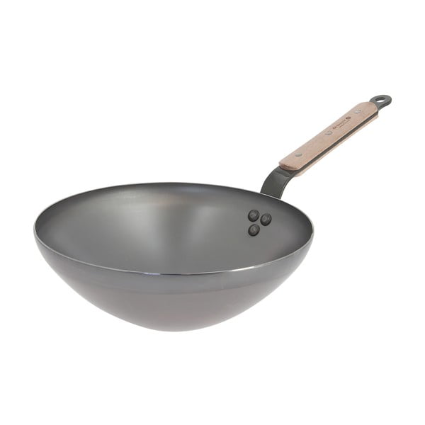 Jeklena ponev WOK de Buyer B Bois, ø 28 cm