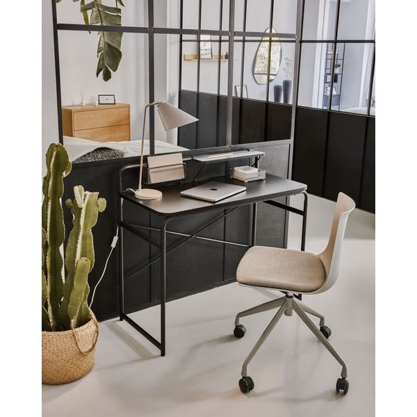 Črna pisalna miza Kave Home Foreman-image-1