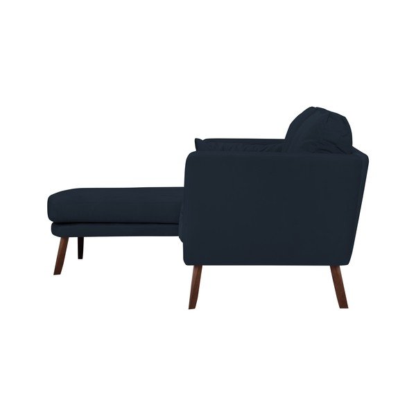 Mazzini Sofas Elena temno modra trisedežna zofa z levo vogalno sedežno garnituro-image-3