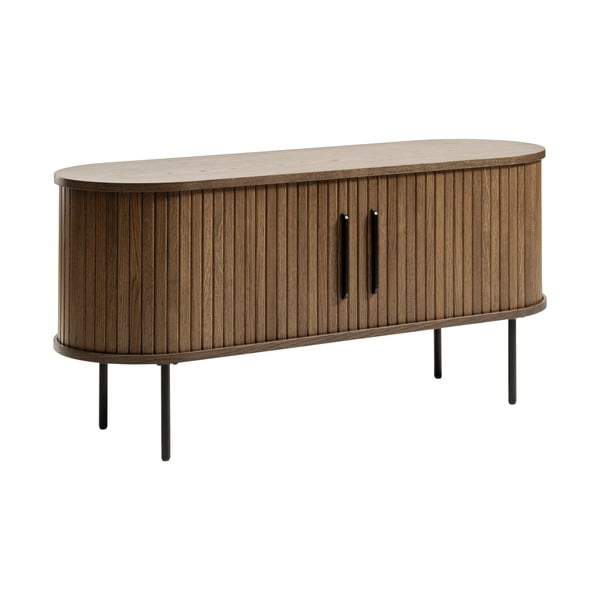Rjava TV omarica v hrastovem dekorju 120x56 cm Nola – Unique Furniture-image-1